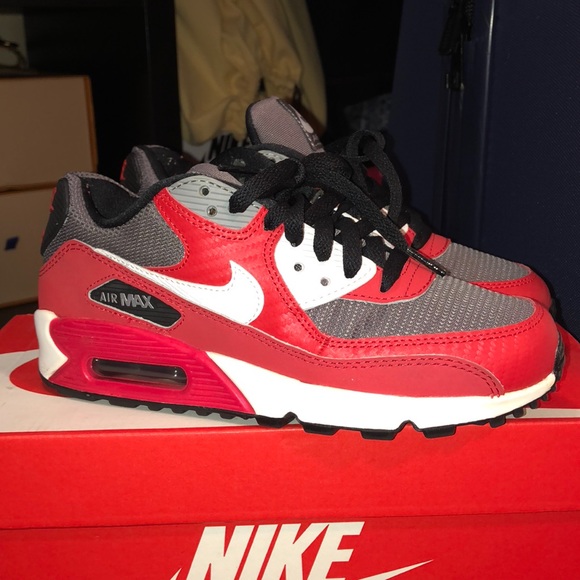 Nike Shoes - Red & Grey Nike Airmax 90